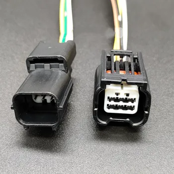 Orijinal Kalite Erkek ve Dişi 6pin sol kamera su geçirmez kablo soket kablo demeti Honda Civic CRV İçin Yeşim