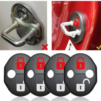 Yüksek Kaliteli Araba Aksesuarları DIY Kilit Sticker Araba Kapı Kilidi Kapağı İçin Fit Mazda2 CX-3 CX-7 CX-9 MX - 5 RX-8 4 adet Araba Styling