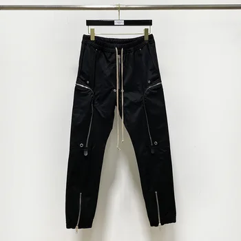 Erkek Moda High-end Trend Marka rahat pantolon Orijinal Fermuarlı Cebi Tasarım Yüksek Kalite Ünlü Lüks Tulum Unisex