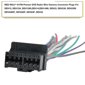 Radyo Kablo Pioneer Radyo soket kablo demeti Konektörü 16-Pin Araba DEH12 DEH23 DEH2300 İçin Kolay Bağlantı Pioneer Kablo Demeti