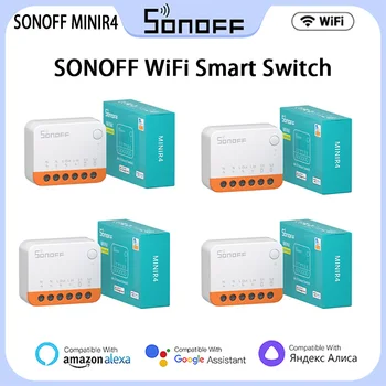 SONOFF MINIR4 akıllı anahtar WiFi 10A 2 Yönlü Kontrol Mini Aşırı Akıllı Ev Röle Desteği R5 S-MATE Ses Alexa Alice Google Ev