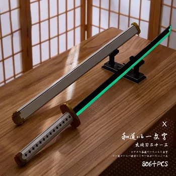 Yaratıcı MOC Ninja Kılıç Katana Silah Yapı Taşları DIY japon animesi samuray kılıcı Tuğla Oyuncaklar Çocuk Yetişkin Hediyeler İçin
