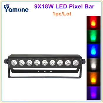 1 adet / grup Yeni 9 * 18W 6In1 LED Nokta Kontrolü Kapalı Duvar Yıkama piksel bar ışığı DMX Powercon Renkli Yıkayıcı Sahne Gösterisi DJ bar ışığı