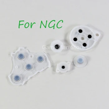 100 Takım Nintendo GameCube NGC Denetleyici Şeffaf İletken Kauçuk Silikon düğme pedi NGC Konsolu İçin Yedek Kitleri