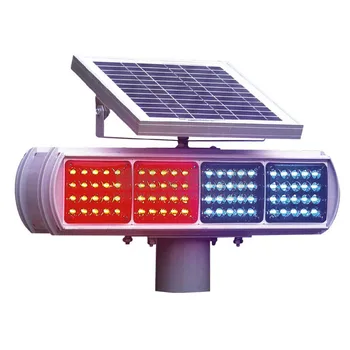 Trend Ürünler Kırmızı Ve Mavi Trafik Flaşı Çift taraflı trafik LED Uyarı çakarlı lamba güneş flaş ışığı