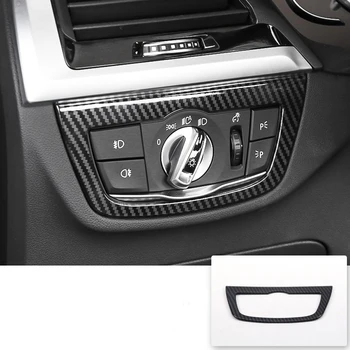 Araba Farlar düğme kapağı Dekorasyon İç Ayar Anahtarı Çerçeve Trim Aksesuarları Parçaları İç BMW X3 G01 2018 -2021