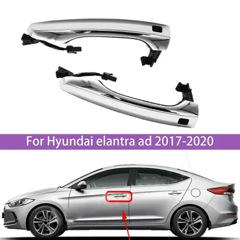 1 Çift Endüktif Kolu Assy 82651-F2200 82651-F2210 Hyundai Elantra 2017-2020 İçin Dış Kapı çekme kolu Var Düğmesi