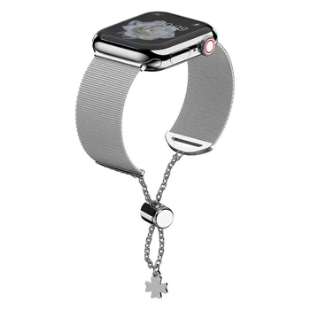 Kadın Milanese Zincir Bilezik apple saat bandı 40 41 44 45 mm Çelik Watchband iWatch Askı Serisi 3 4 5 6 7 8 SE Bileklik