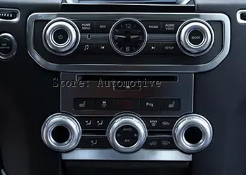 5 adet / takım Krom Ses ve Klima Kolları Trim Land Rover Discovery 4 için LR4 Range Rover Sport Araba Aksesuarı ve Parçaları