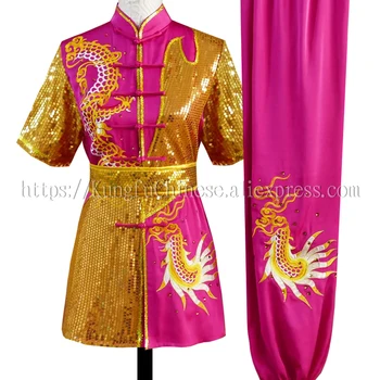 Çin wushu üniforma Kung Fu giyim Dövüş sanatları takım elbise changquan giysileri taolu kıyafet erkekler kadınlar için kız erkek çocuklar yetişkinler Unisex