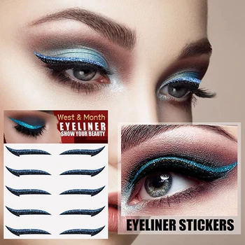 30 Pairs Su Geçirmez Eyeliner Sticker Seti Kullanımlık Çift Göz Kapağı Hattı Sticker Göz Makyajı Kendinden yapışkanlı Göz Kapağı Sticker Güzellik Araçları