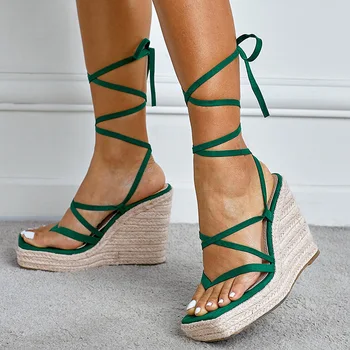 Kama platform sandaletler Moda Roma Çapraz Sapanlar Peep Toe Ayakkabı Retro Yüksek Topuklu Kalın Alt Parti Elbise Sandalias Mujer 2023
