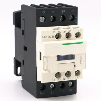 LC1D258K7 AC elektrik manyetik Kontaktör 4 P 2NO + 2NC LC1-D258K7 40A 100 V AC bobin