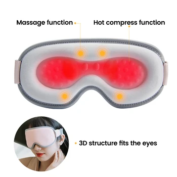 Akıllı titreşim Göz masajı ısıtma Uyku Maskesi buhar Siperliği Göz Maskesi Anti Koyu Daire Yorgunluk Giderici Uyku Göz Bakımı Aracı