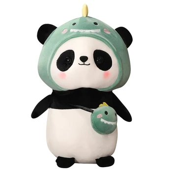 30/40cm Sevimli Panda peluş oyuncaklar Komik Hayvan Ayılar Cosplay Unicorn Dinozor Tavşan Çiçekler Yastık Dolması Yumuşak Çocuk Hediye için