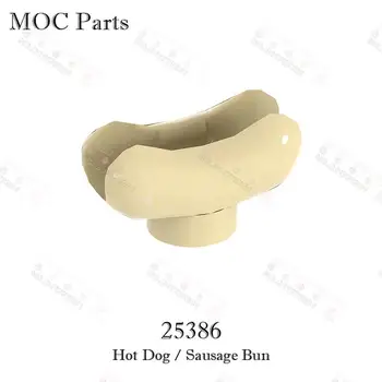 10 ADET MOC Parçaları 25386 Hot Dog / Sosis Topuz Yapı Taşları DIY Gıda Dekorasyon Aksesuarları Monte Tuğla Oyuncaklar Çocuklar İçin hediyeler