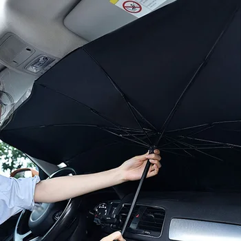 Ön araç ön camı Güneşlik Şemsiye Yaz Otomatik Anti-UV Güneş Gölge Pencere Perde Güneş Koruma Siperliği Araba SUV Aksesuarları için