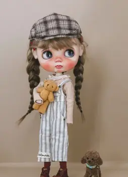 Eklemli gövdeli Blyth doll 1/6 özelleştirilmiş yüz makyaj bebeği satışı
