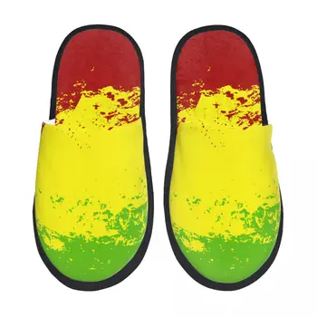Ev terlik kapalı yatak odası terlik Reggae tarzı yumuşak Flip Flop kürklü peluş ayakkabı