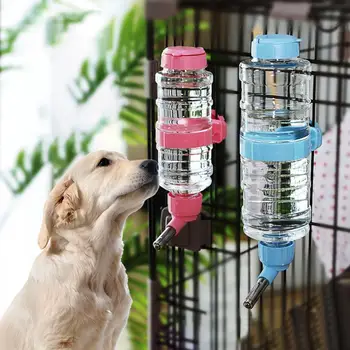 [Hazır Stok ] Köpek içme çeşmesi Asılı Tip Pet Su Şişesi Haddeleme Topu Otomatik Besleme Suyu Küçük Hayvanlar İçin