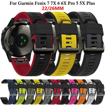 22 26mm Silikon Kayış Band Garmin Fenix 7 7X6X6 Pro 5X5 Artı 3 3HR Smartwatch Hızlı Bırakma bileklikler Bilezik Correa
