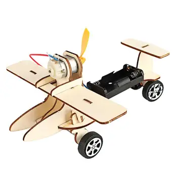 Çocuklar DIY Montaj Elektrikli Sürgülü Uçak Modeli Öğrenci Bilim Deney oyuncak seti Okul Öncesi Eğitim çocuk oyuncağı hediye