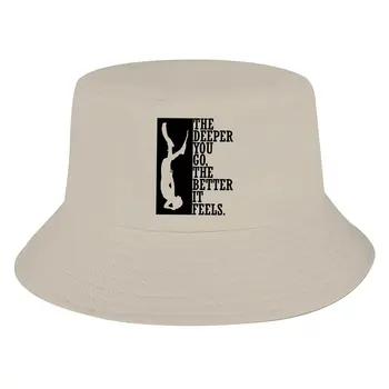 Ne kadar derine inerseniz O Kadar İyi Hissettirir Unisex Kova Şapka Dalış Dalış Hip Hop Balıkçılık güneşlikli kep Moda Stil Tasarlanmış