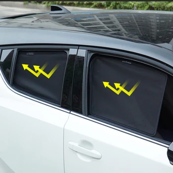 Toyota için C-HR CHR 2018 Araba Pencere Güneşlik Sunproof Gazlı Bez Perde Visor Kalkanı Güneş Örgü Kapak Aksesuarları
