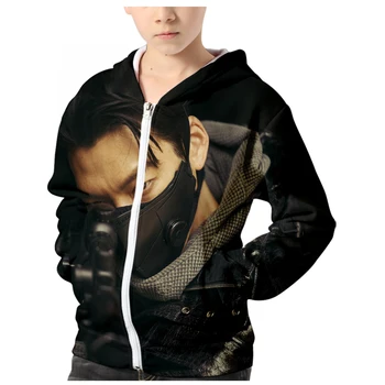 siyah şövalye cosplay oyunu hoodies kazak Baskılı grafik kazak rahat hoodies streetwear pop fermuar hoodies