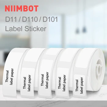 Niimbot D11 D110 D101 etiket kağıdı Beyaz etiket etiket 12*50mm 15*30mm 12 * 40mm Niimbot D11 Termal Kağıt Niimbot Etiket Makinesi