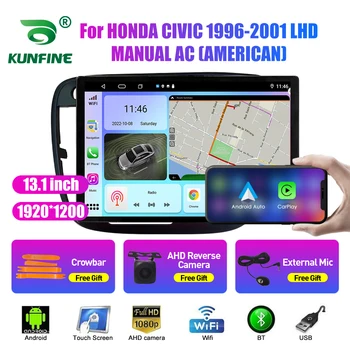13.1 inç Araba Radyo HONDA CİVİC 1996-2001 İçin LHD AC araç DVD oynatıcı GPS Navigasyon Stereo Carplay 2 Din Merkezi Multimedya Android Otomatik