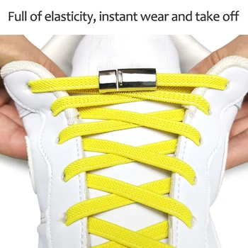 Yeni Elastik Hiçbir Kravat Ayakabı Manyetik Kilit Hızlı Hiçbir Kravat Ayakkabı Bağcıkları Çocuklar Yetişkin Unisex Ayakkabı Bağı Sneakers Ayakkabı Bağcıkları Dizeleri