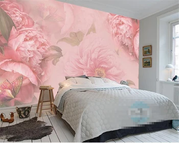 Beibehang Özel duvar kağıdı modern rüya el boyalı güller TV arka plan duvar oturma odası yatak odası duvar kağıdı duvarlar için 3 d