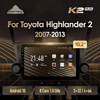 KingBeats Android Octa Çekirdekli kafa ünitesi HU 4G Dash Araba Radyo Multimedya Video Oynatıcı Navigasyon GPS Toyota Highlander 2 İçin XU40 2007-2013 hıçbır dvd 2 din Çift Din araba android müzik seti 2din