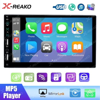 X-REAKO 1Din 7 İnç Evrensel Araba Multimedya Oynatıcı Dijital Dokunmatik Ekran Desteği TF / USB / AUX-IN Cep Telefonu Bağlantı
