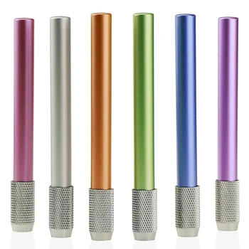 6 ADET Metal Renk Çubuk Tek Uçlu Kalem Genişletici Kalem Genişletici Kalem Yuvası Kalem Uzatma Kalem Kutusu