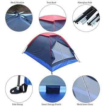 2 Kişi Açık Seyahat Kamp Çadırı палатка туристическая Kamp Zammı Kolay Kurulum Çadır Kamp Ekipmanları Taşıma Çantası ile