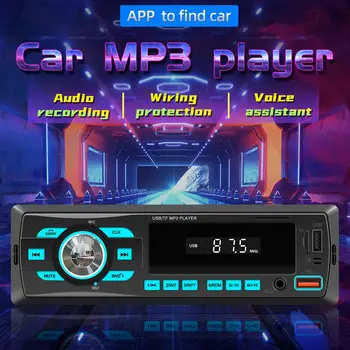 Araba Mp3 Çalar Bluetooth uyumlu 5.0 Akıllı Ses Asistanı Aux Ses Fm Radyo Usb Telefon Şarj