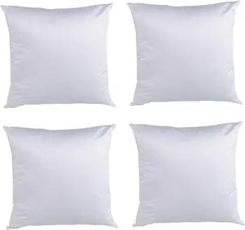 4 Paket Düz Beyaz Yastık Kılıfı Modern süblimasyon minder örtüsü ısı baskı yastık kılıfı yastık Kılıfı (15. 7x15. 7)