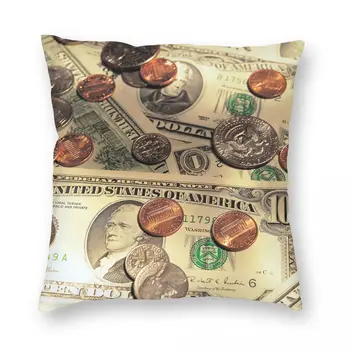 Vintage Dolar Banknot Yastık Baskılı polyester yastık kılıfı Hediye Atmak Yastık Kılıfı Kapak Ev Dropshipping 40X40cm