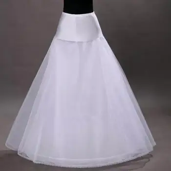 Bir Çizgi 1-hoop 2 katmanlı Tül Gelin Kombinezon Jüpon Crinolines düğün elbisesi