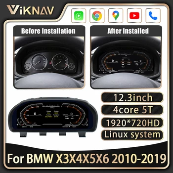 BMW için X3X4X5X6 2010-2019 Dijital Gösterge Paneli Sanal gösterge paneli LCD Hız Göstergesi Oyuncu Araba