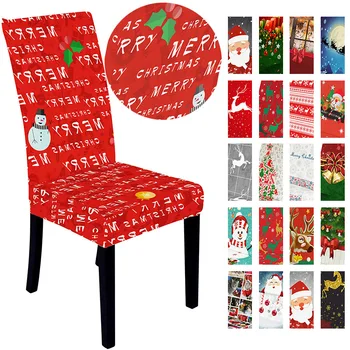 Noel sandalyesi Kapak Elastik Çıkarılabilir Koltuk sandalye kılıfı s Noel Streç Sandalye Slipcovers Yeni Yıl Partisi Ziyafet Ev Dekorasyon