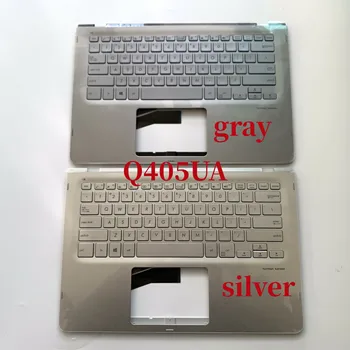 100 % Yeni ABD İngilizce ASUS Q405UA laptop klavye Palmrest Meclisi gri arkadan aydınlatmalı 90NB0G62-R30US0