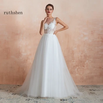Vestidos De Novia düğün elbisesi 2023 Pullu Dantel Tül Bir Çizgi gelinlik Robe Mariage Seksi gelinlik