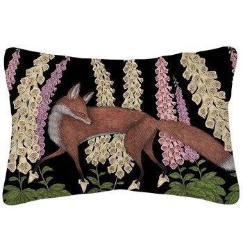 Tilki Yılan Geyik Kuğu Hayvanlar El Boyama Yastık Kapakları Laleler Ayçiçeği Çiçek Dekoratif Yastıklar Kanepe İçin 30X50CM