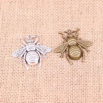 6 adet Tibet Gümüş Bronz Kaplama hornet bal arısı Charms Kolye Takı Yapımı için DIY El Yapımı Zanaat 40 * 38mm
