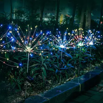 1 ADET Güneş Enerjili açık çim Küre Karahindiba lamba 90/120/150 LED Bahçe çim peyzaj lambası tatil ışık süslemeleri