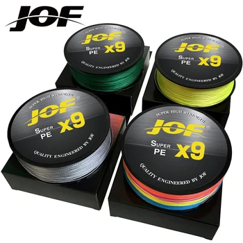 JOF 9x Multifilament Renkli Sazan 100m Örgü PE olta Anti-Bite Güçlü Gerilim Balıkçılık Aksesuarları 20-80lb