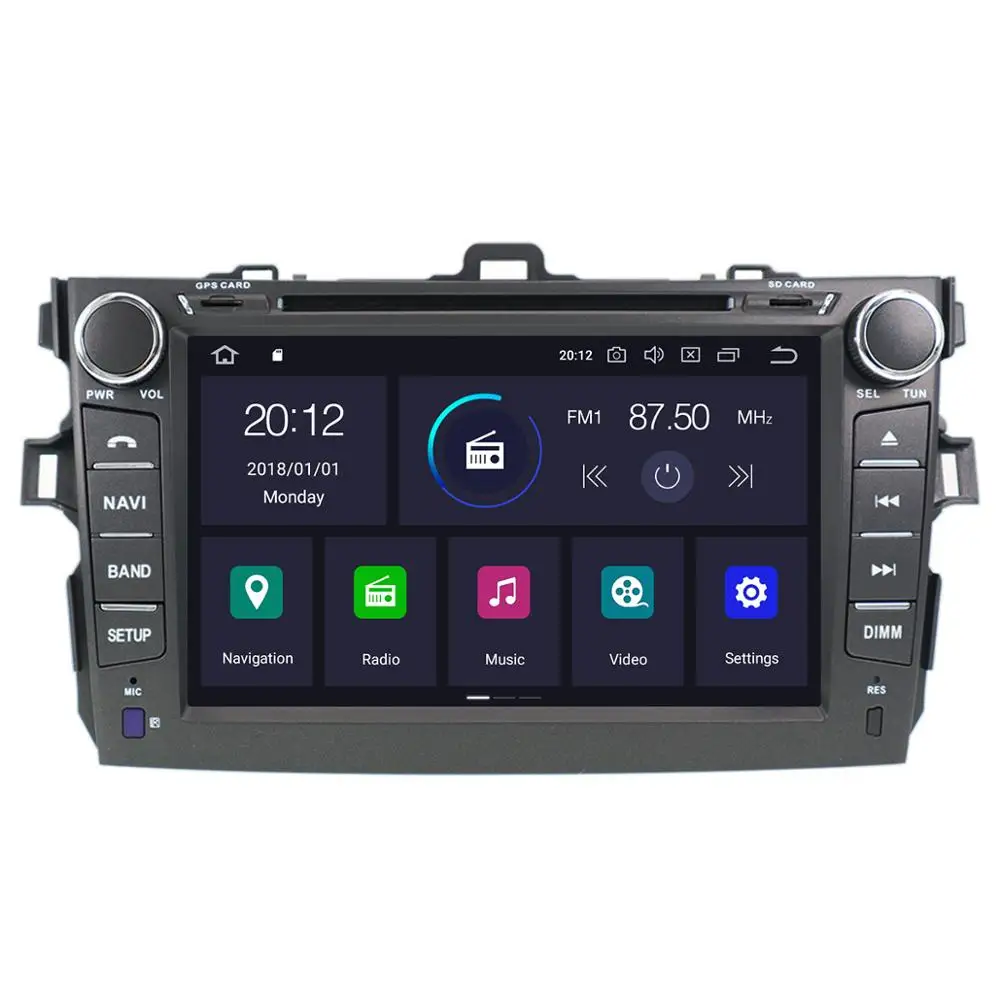 Android10. 0 4G + 64GB Araba Multimedya oynatıcı GPS Toyota Corolla 2007-2013 İçin Radyo Video Oynatıcı GPS navigasyon başkanı Ünitesi Video Tek